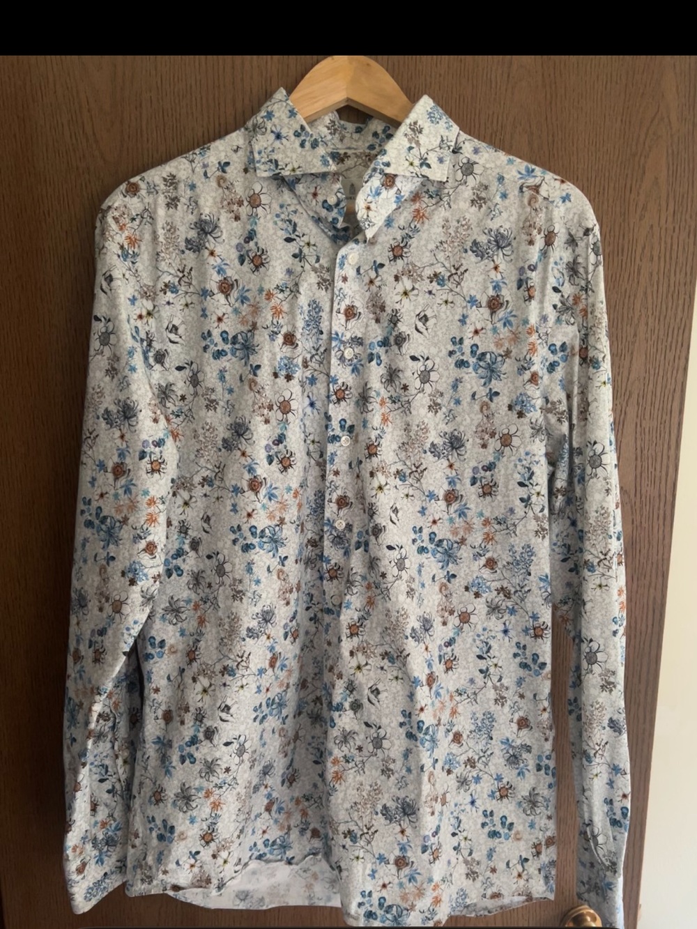 Emanuel Berg Floral Print Dress Shirt